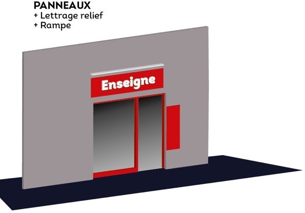 panneaux enseigne publicitaire lettrage